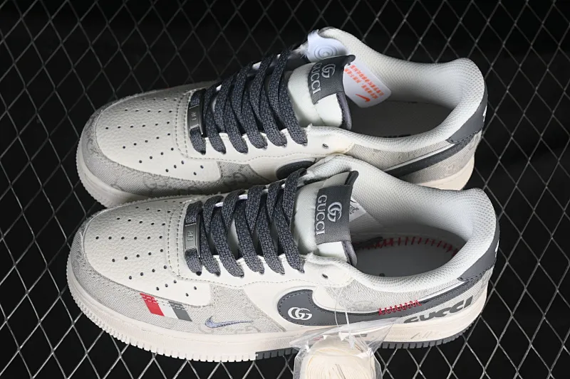 All categories Nk Air Force 1 Air Force series Nk Air Force 1 Low Air Force low top Nike Air Force 1'07 Low Dior joint pattern beige gray red Air Force 1 low top casual sneakers MZ9588-808